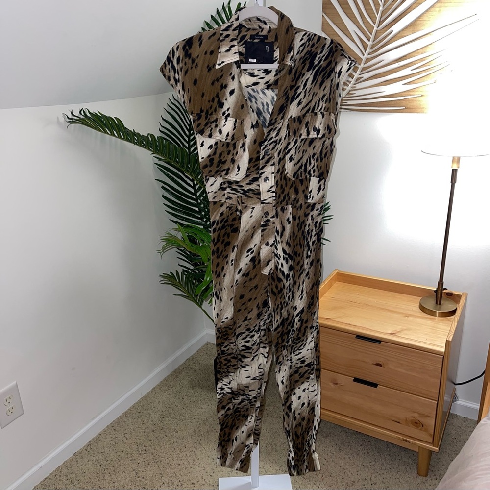 R13 Utility‎ Jumpsuit Abstract Cheetah XS